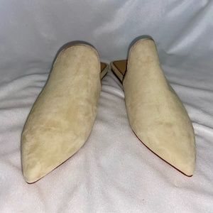 Leon Max Off-White Suede Mules - Never worn!